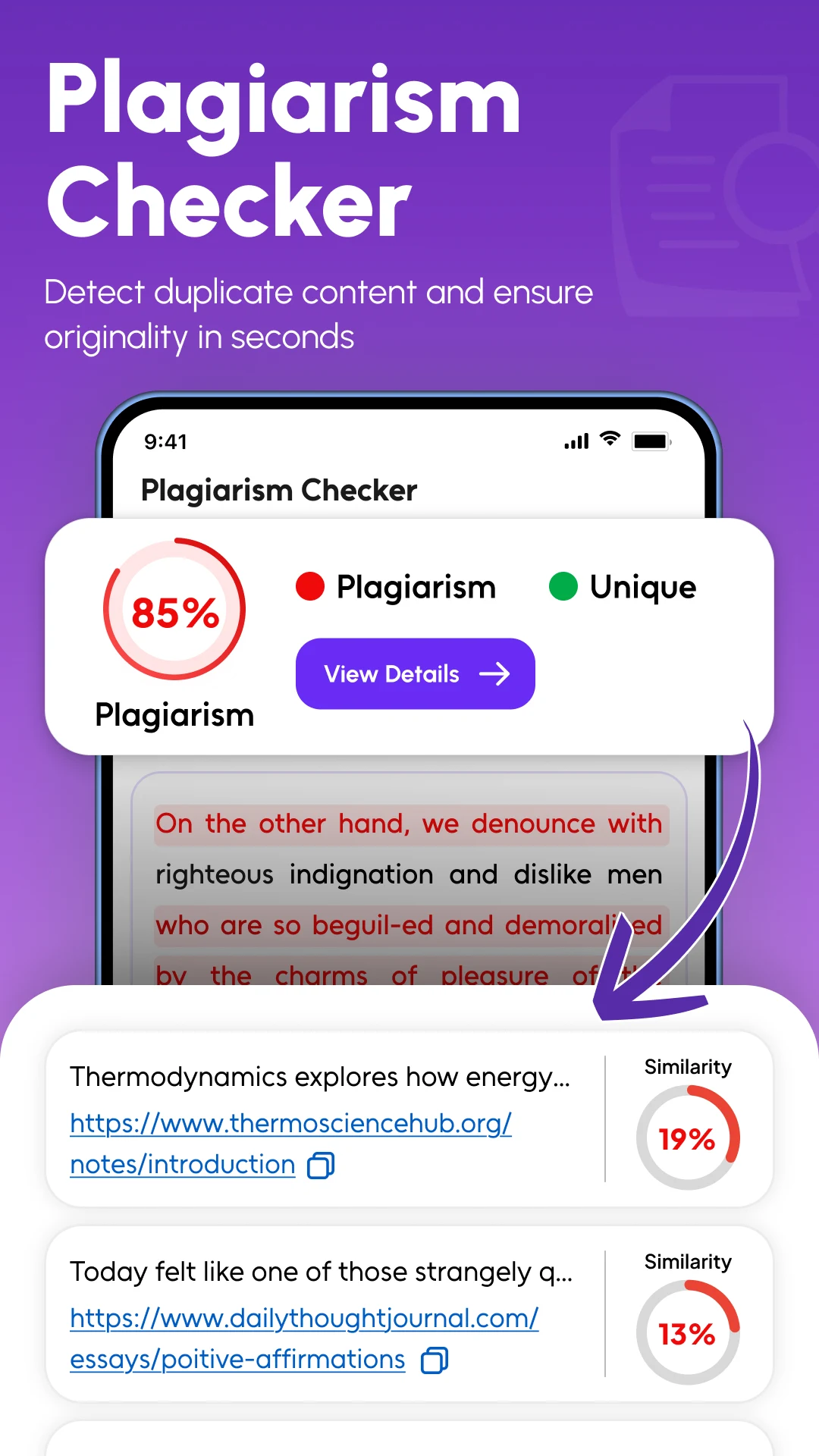 Plagiarism Checker & Detector screenshot